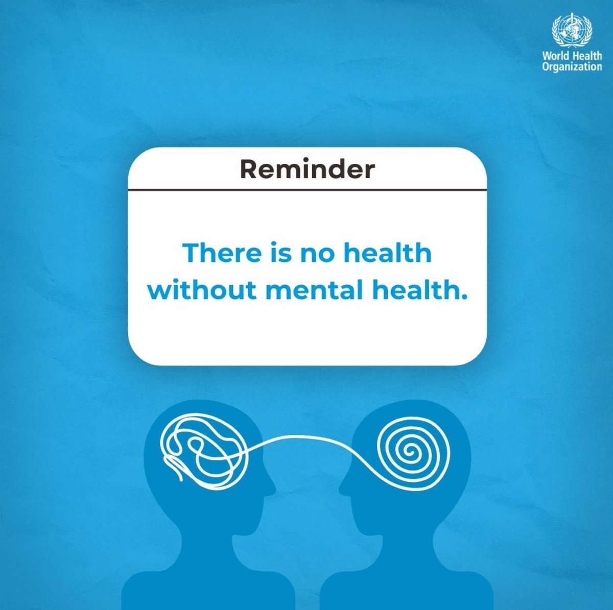There is no health without mental health. Prioritize your mental well-being💚 #MentalHealthMatters #MentalHealthAwareness 
Credit; <a href="/who/">World Health Organization (WHO)</a>