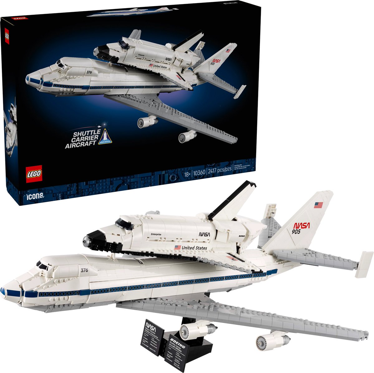 New LEGO 10360 Shuttle Carrier Aircraft set revealed!

Release: May 15th (Insiders)
Price: $229.99
Pieces: 2417
Collectability: Very high!

#LEGO #LEGOleaks #LEGOnews 

brickeconomy.com/set/10360-1/le…