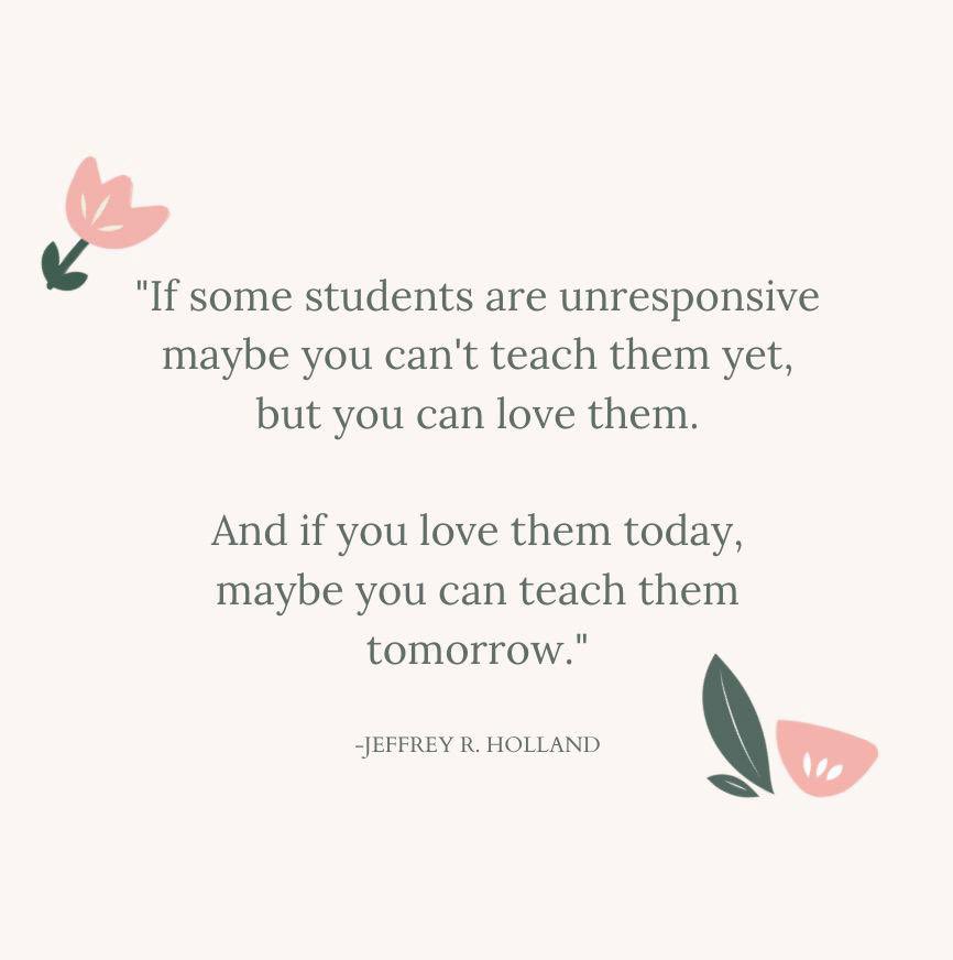 Saw this this morning and nothing has resonated with me quite so much this year. So it is worth a repost for others incase you needed to be reassured. Sometimes the children need to know they are loved and wanted before they are ready to learn.

Have a good day everyone 💫