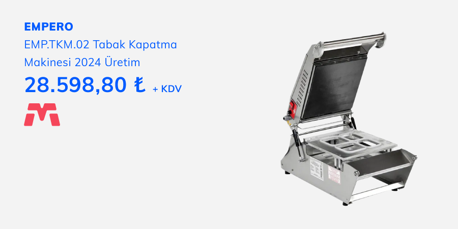 MachineTotalCom's tweet image. ✨ EMPERO EMP.TKM.02 Tabak Kapatma Makinesi ile İşletmenize Hijyen ve Pratiklik Katın! ✨

EMPERO tabak kapatma makinesi ile paketleme işlemlerinizi güvenle ve kolayca gerçekleştirin.

Detaylı Bilgi için: machinetotal.com

#EMPERO   #MachineTotal