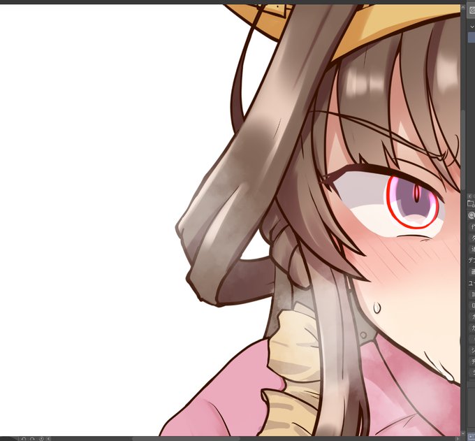 衣装フリル描くの不慣れで大変だけどそれっぽくなってきた気がします 