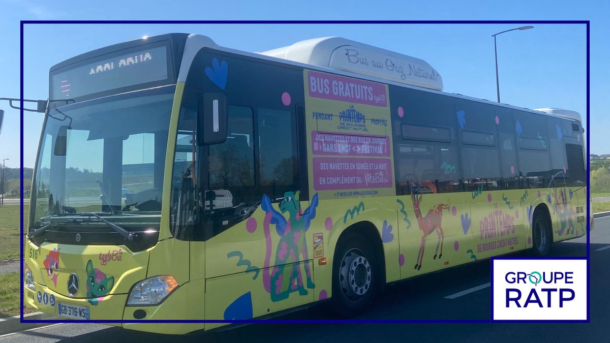 [#Culture] Le Printemps de Bourges, une fête de la musique depuis 1977 🎶 ! #RATPDev, filiale du #groupeRATP, adapte ses services sur le réseau #AggloBusBourges pour accompagner cet événement culturel, avec navettes et services nocturnes. 🚌🌙 <a href="/PrintempsDB/">Le Printemps de Bourges Crédit Mutuel</a>