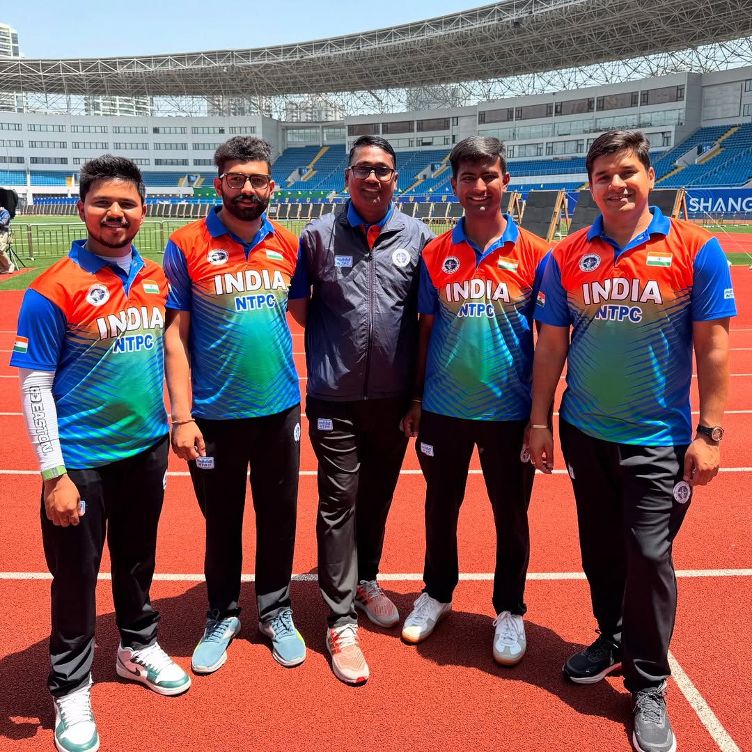 kreedonworld's tweet image. Media_SAI: India’s🇮🇳 #CompoundArchery teams storm into the finals at #Archery🏹 World Cup Stage 2, Shanghai!

Indian Men’s &amp;amp; Women’s compound archery teams advance to the finals at the Archery World Cup Stage 2, Shanghai after defeating Denmark 🇩🇰 &amp;amp; Grea…