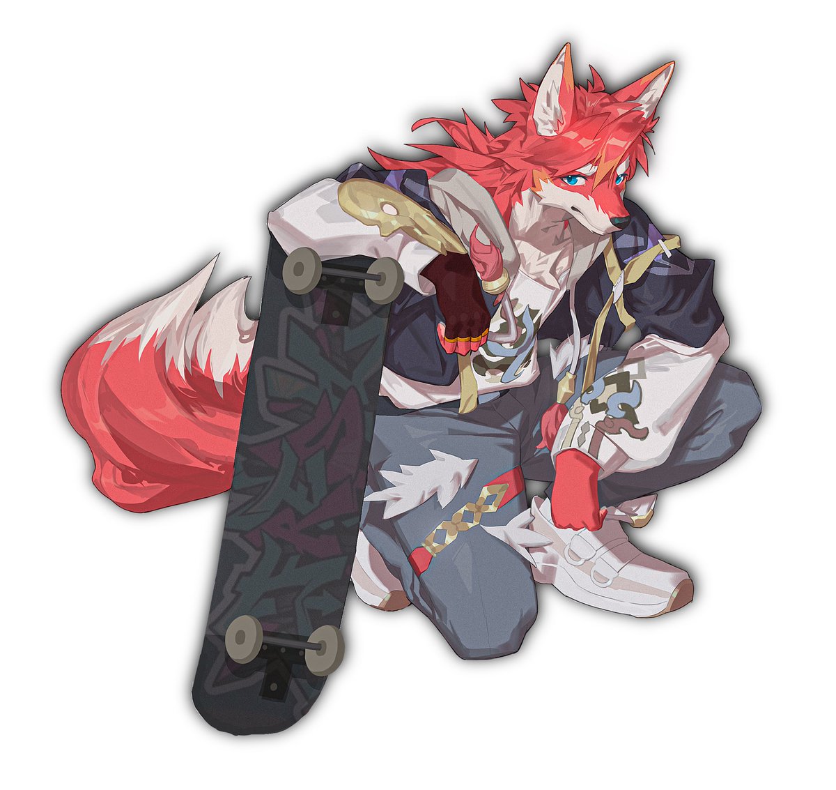 街头风滑板帅哥喜欢喜欢喜欢