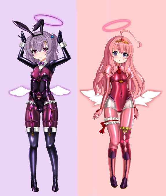 魔法天使ちゃんその5&6
ピンクと赤の組み合わせの娘とバニーベースの娘です! 