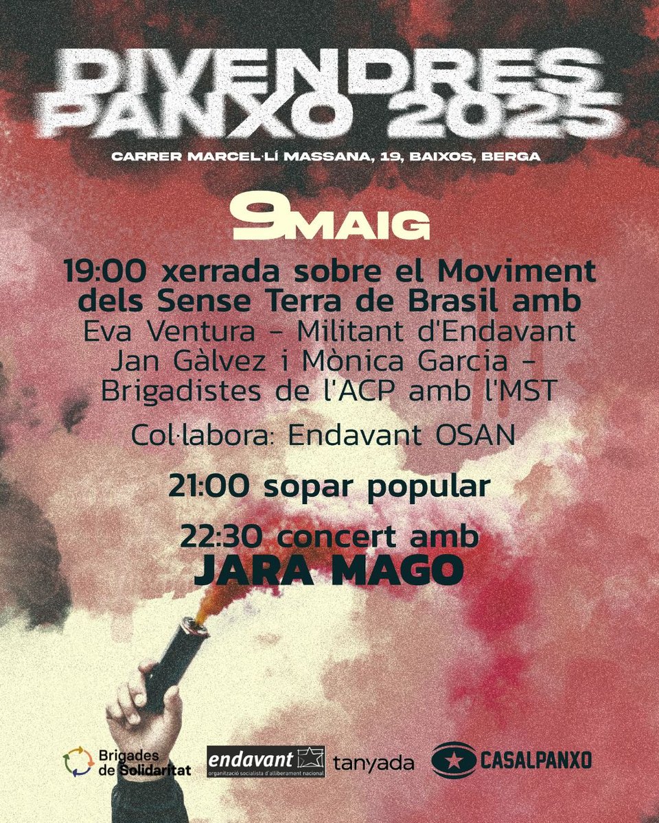 Aquest divendres donem el tret de sortida als #DivendresPanxo2025 

Us hi esperem!! 

Formulari per apuntar-se al sopar popular (Pa amb tomàquet+ sortit d'embotits + truites): forms.gle/Gu6sY8cK2Vxs3i…