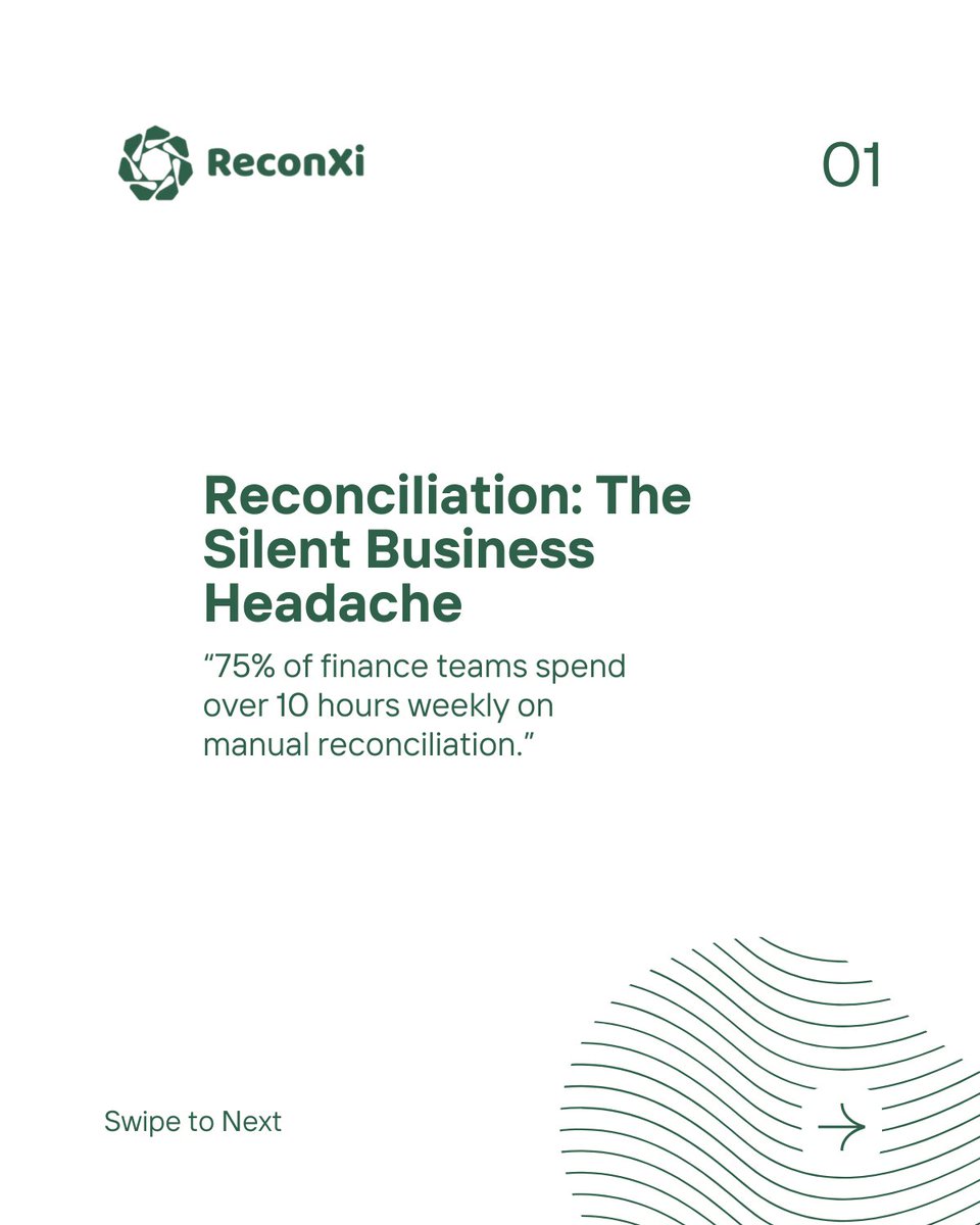 TheReconxi's tweet photo. Reconciliation is the silent time thief in finance. Most professionals know the pain, but few talk about it.

Let's breaks it down: what it is, why it matters, and where we’re headed. 

#FinancialReconciliation #FinTech #Accounting #FinanceTransformation #SaaS #Automation #B2B https://t.co/oTyyNgsO2j