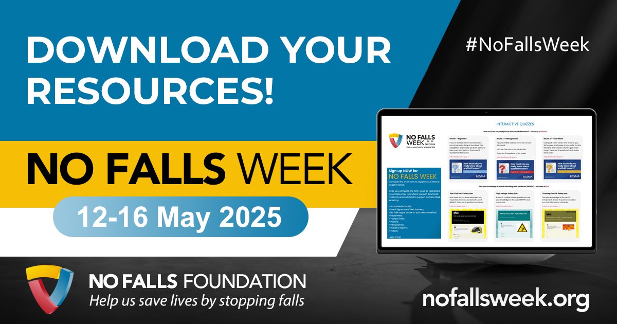 🗓️Only a few days to go until No Falls Week 2025 (12-16 May)! Whether you've already got big plans for next week, or you're thinking of getting involved now - it's not too late! The resources are ready and waiting for you on our website: ecs.page.link/trnKD
#NoFallsWeek
