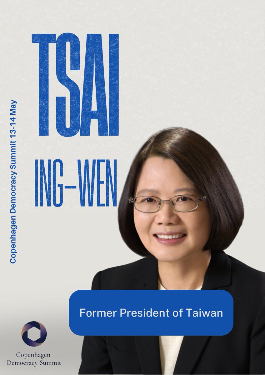Alliance of Democracies (@aodemocracies) on Twitter photo Speaker announcement!
<a href="/iingwen/">蔡英文 Tsai Ing-wen</a>, former President of #Taiwan, joins us at a critical moment for the future of freedom in East Asia. 🎤
Over two terms in office, <a href="/iingwen/">蔡英文 Tsai Ing-wen</a> led #Taiwan through transformative domestic reforms, elevated its global profile, and championed democratic Speaker announcement!
<a href="/iingwen/">蔡英文 Tsai Ing-wen</a>, former President of #Taiwan, joins us at a critical moment for the future of freedom in East Asia. 🎤
Over two terms in office, <a href="/iingwen/">蔡英文 Tsai Ing-wen</a> led #Taiwan through transformative domestic reforms, elevated its global profile, and championed democratic
