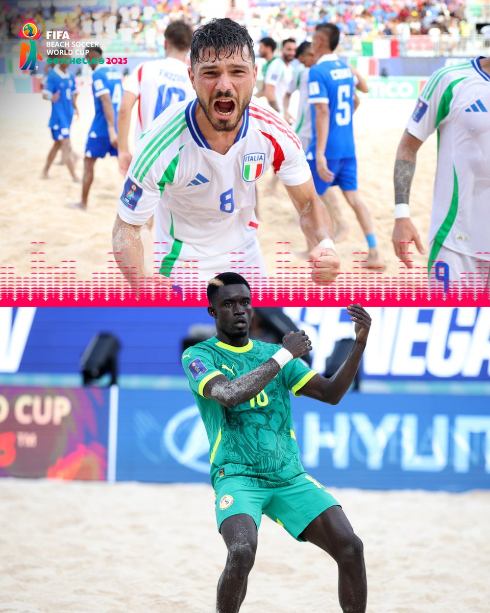 Un seul objectif : la demi-finale 💪

🇸🇳🆚🇮🇹

#BeachSoccerWC