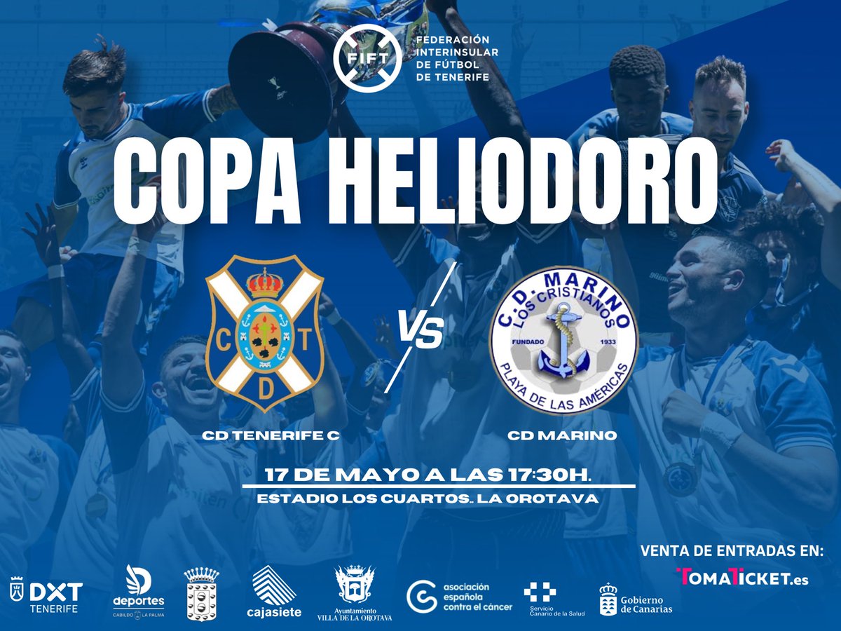 🗣️ Información Final Copa Heliodoro Rodríguez López 2025: CD Tenerife C – CD Marino.

➕ℹ️ ftf.es/comunicacion/n…

#CopaHRL #somosfift