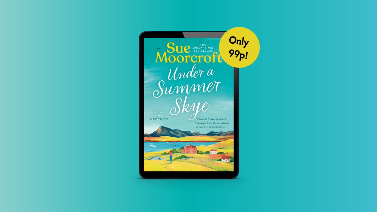 SueMoorcroft's tweet photo. A stranger from the mainland. A Summer of possibilities.
#UnderASummerSkye, the first of the #SkyeSisters novels, is just 99p to download in the #KindleMonthlyDeal!
Download it here: https://t.co/DoTkEGYU1r https://t.co/OXWVv8FfKc