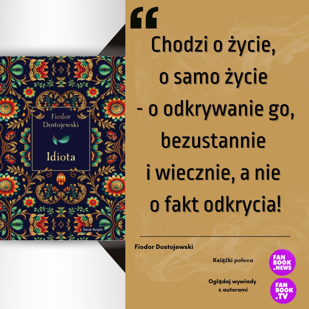 FanbookMagazyn's tweet photo. Ważna jest droga, a nie cel!

#cytatdnia #cytat #fanbook #idiota #dostojewski #moleksiążkowe #książkowemole #twitteroweksiążkary #życie #nawrocki #mentzen #jerzy #Wybory https://t.co/hWSfA801c7