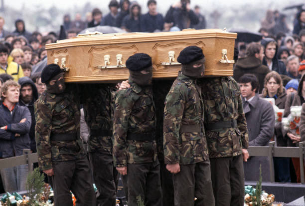 IRA volunteer Bobby Sands being laid to rest this day 7th May 1981