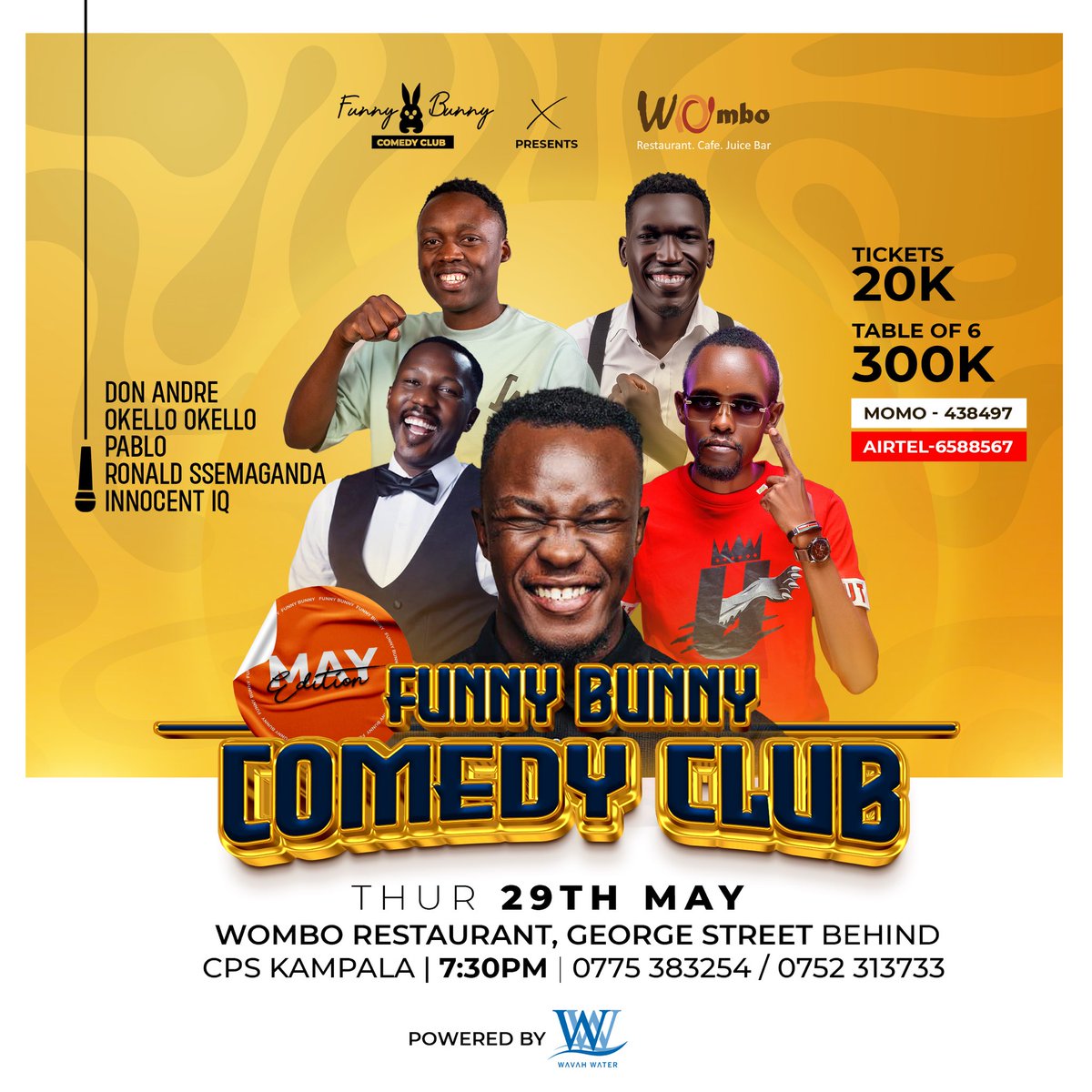 How better can our month of May be!! 
We host this killer line up 
<a href="/donandrejr/">Don Andre</a> | <a href="/okellokelo/">Okello Okello✊🎤</a> | Pablo | Rronald ssemaganda | Innocent IQ
Don’t miss!