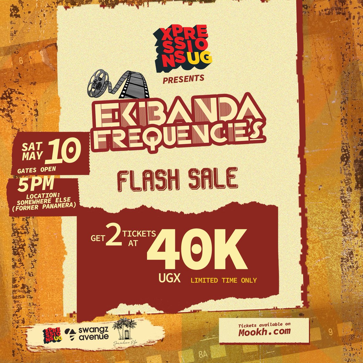 ⚡️ FLASH SALE TODAY! 

Get 2 Ekibanda Frequencies tickets for 40K! <a href="/onomwamii/">mwami</a> <a href="/klouddipo256/">klouddipo</a> <a href="/deejaybugy/">Dj Bugy</a> 

Film and music collide, May 10th, 5PM at Somewhere Else. Grab yours before the offer ends tonight - shorturl.at/yKlD9 🚀

#EkibandaFrequencies #XpressionsUG