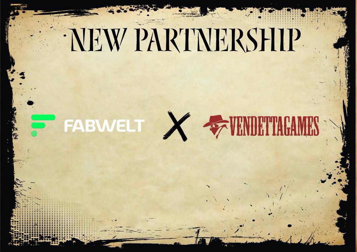 FabweltToken (@fabwelttoken) on Twitter photo Fabwelt x <a href="/VendettaGamesHQ/">Vendetta Games</a> <a href="/EldritchWars/">Eldritch Wars</a> collaboration begins! 🤠
A new era of Web3 gaming begins with a Wild West RPG, retro MMORPG, betting platform, and multi-chain NFT marketplace!
#Fabwelt #VendettaGames #Web3Gaming Fabwelt x <a href="/VendettaGamesHQ/">Vendetta Games</a> <a href="/EldritchWars/">Eldritch Wars</a> collaboration begins! 🤠
A new era of Web3 gaming begins with a Wild West RPG, retro MMORPG, betting platform, and multi-chain NFT marketplace!
#Fabwelt #VendettaGames #Web3Gaming