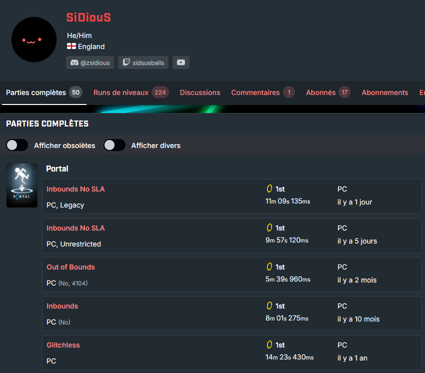 Félicitation à SiDiouS pour son sweep sur portal, perf incroyable ! Bienvenu au club