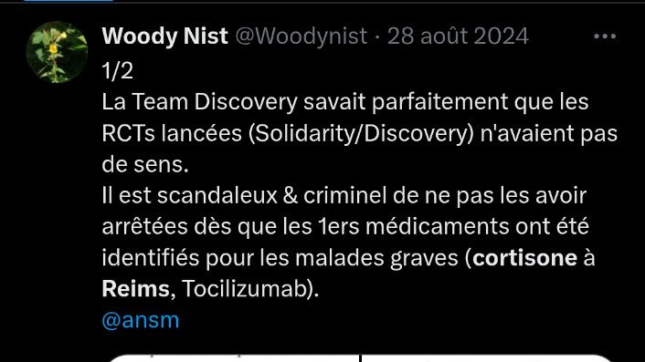 Woodynist's tweet photo. À propos de désinformation...
#aspirine #cortisone
@olivierveran @SFPT_fr
@CaVautrin @yannickneuder
@HAS_sante @ansm @acadmed @hcsp_fr @Sante_Gouv
@PhBaptiste @sup_recherche https://t.co/eclVN8IOKu
