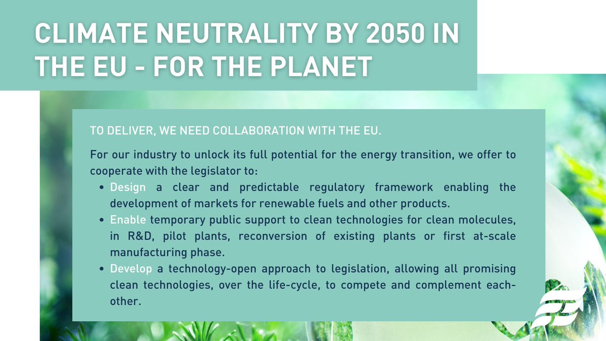 📢Our message to the EU: we are ready for the transition. Our industrial assets can adapt by embracing new operations processing new feedstocks &amp; harnessing renewable energy source while keeping Europe’s market secure, strong &amp; competitive. Read more: rb.gy/1azq8r
