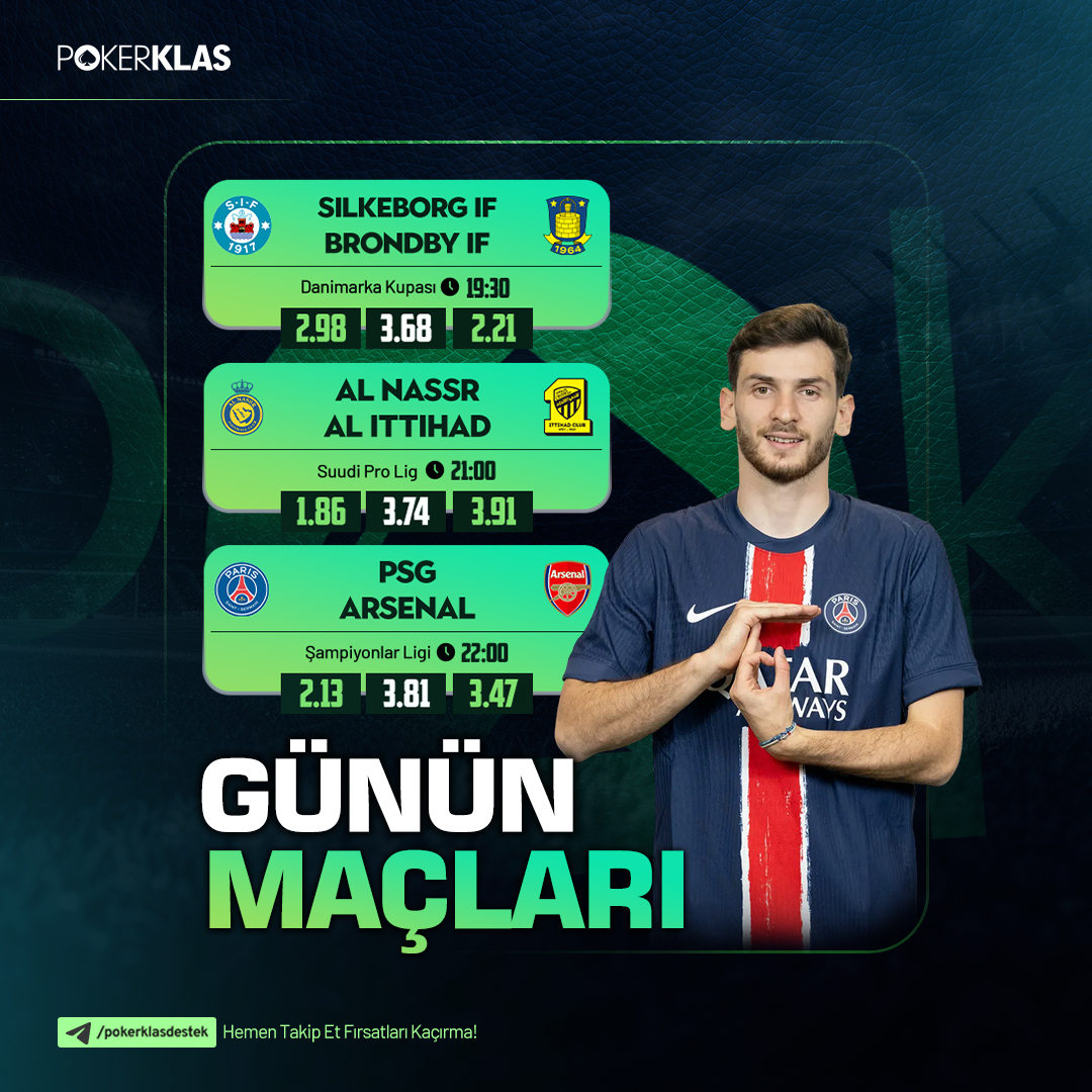 ⚡️ Günün maçlarına en iyi oranlar Pokerklas'ta ! ⚡️

🏆Heyecan verici maçlara, en yüksek oranlarla ortak ol🏆

✅ %20 Spor Yatırım Bonusu
✅ %10 Çevrimsiz Spor Bonusu
✅ %10 Kripto Yatırım Bonusu

🔑 klstr.pro/pksocial