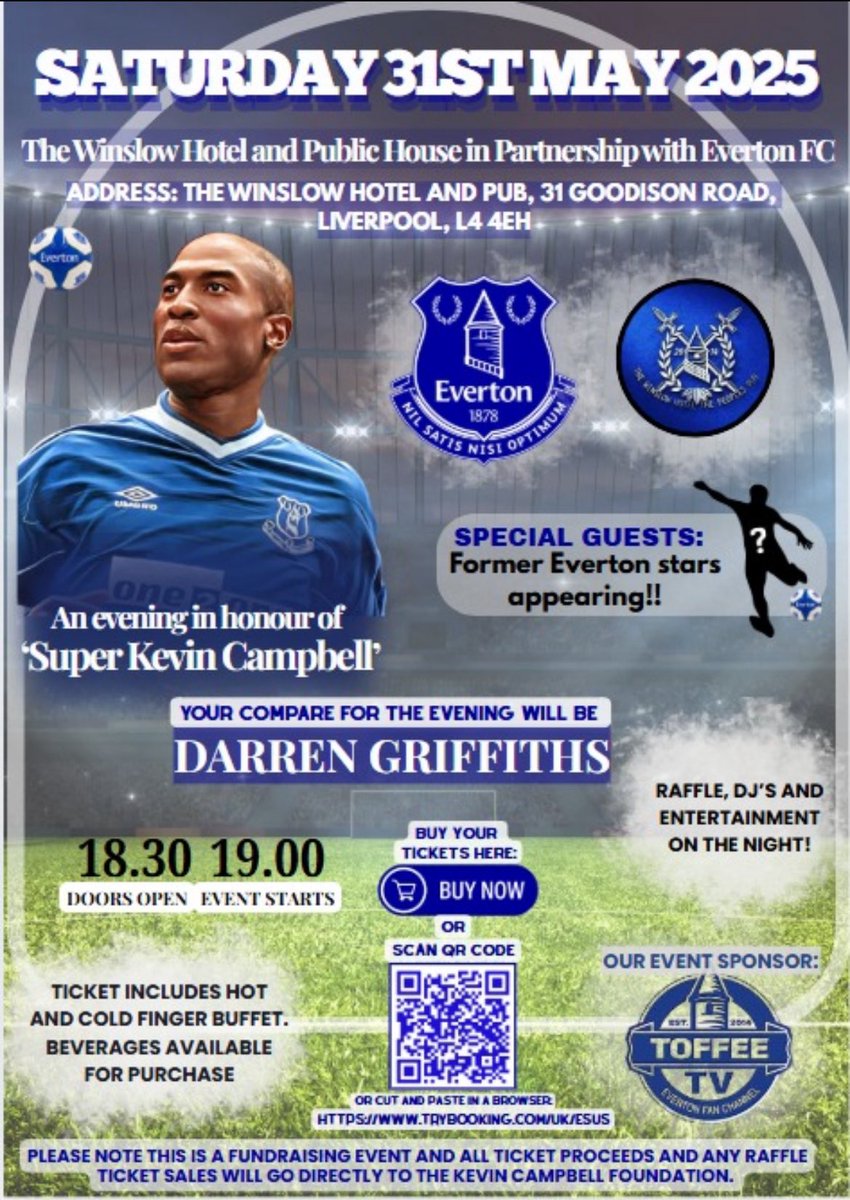 In memory of Super Kev this is going to be a terrific evening for an amazing cause - get your tickets now 👉 trybooking.com/uk/esus
