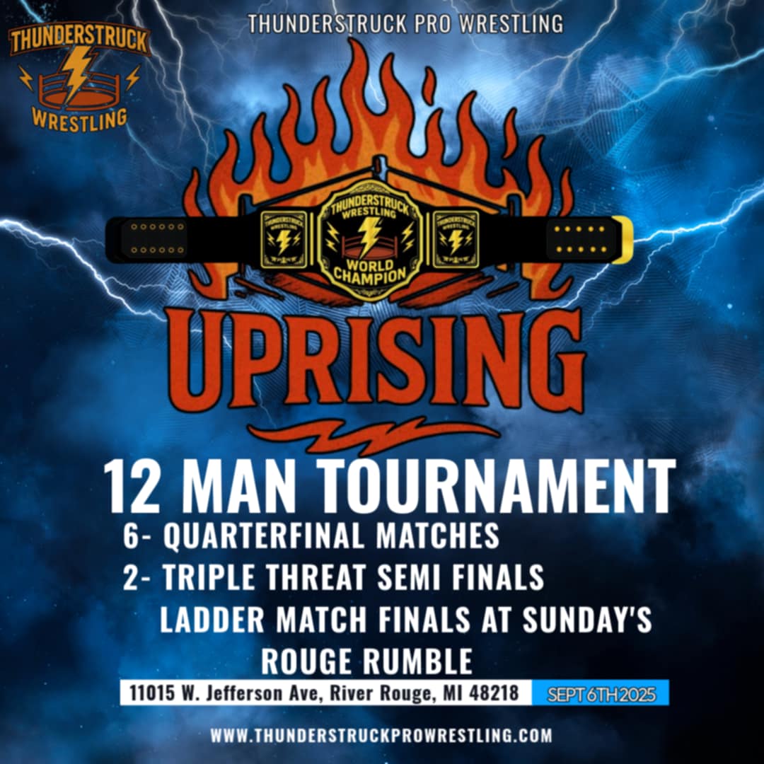 ThunderstruckPW's tweet photo. Two Shows, One Weekend!

Thunderstruck wrestling is ready for our debuting weekend with 2 action packed shows! It goes down in River Rouge, Michigan, September 6th &amp; 7th. For more info, please visit https://t.co/hBhnvDkXyJ

#firstpost #wrestling #prowrestling #detroit #RougeDays https://t.co/BeUH6X3sGM