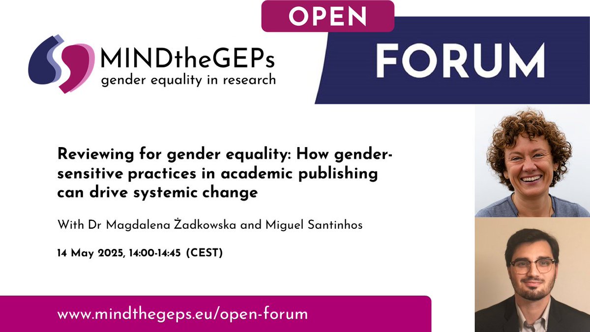 One week to go! Don't miss out on our next #OpenForum on how gender-sensitive practices in academic publishing can drive systemic change ⚖️

Register to join: uu-se.zoom.us/meeting/regist…