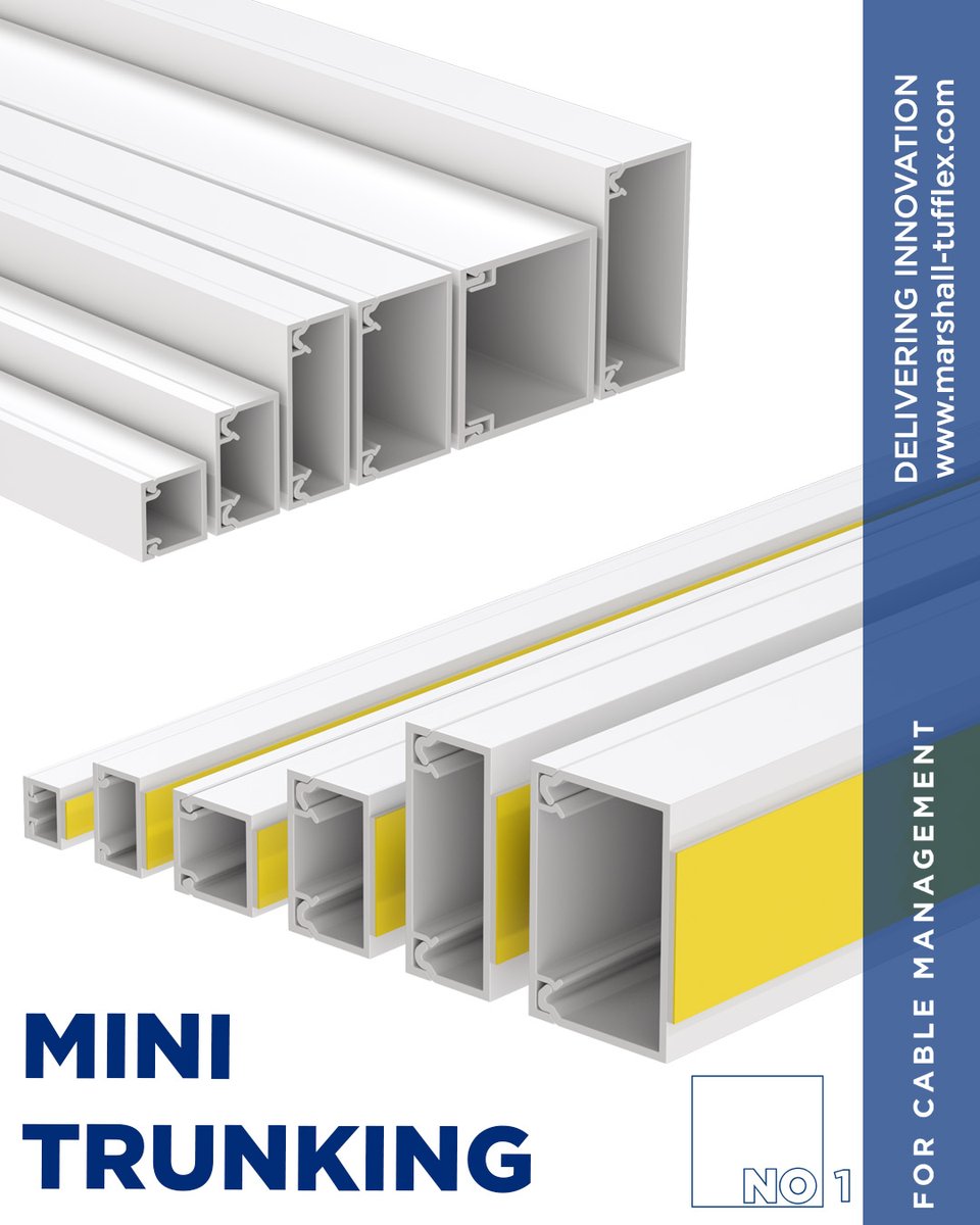 MTufflex's tweet image. Marshall-Tufflex best-selling Mini Trunking is available in a variety of sizes.

Self-fixing options also available for easy installation 🛠️

Browse the range at: marshall-tufflex.com/shop/pvc-u-tru…

#Trunking #MiniTrunking #PerimeterTrunking
