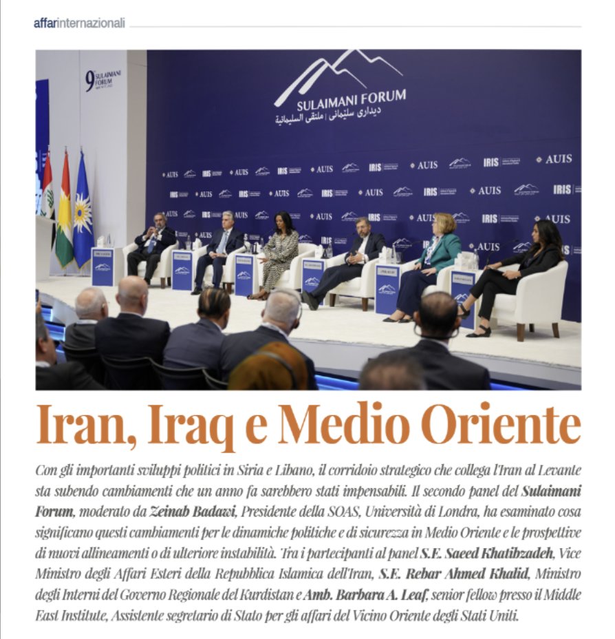 AffarInternazionali (@affint) on Twitter photo Speciale #MedioOriente nel nuovo numero del magazine di AffarInternazionali: 9° Forum di Sulaimani, il “Davos del Medio Oriente”, ospitato da @AUISofficial e <a href="/IRISmideast/">IRIS</a> e realizzato con il supporto di <a href="/IAIonline/">Istituto Affari Internazionali - IAI</a>
Lo trovi qui👉 affarinternazionali.it/#papa-francesc…
<a href="/MariaFantappie/">Maria Luisa Fantappie</a> Speciale #MedioOriente nel nuovo numero del magazine di AffarInternazionali: 9° Forum di Sulaimani, il “Davos del Medio Oriente”, ospitato da @AUISofficial e <a href="/IRISmideast/">IRIS</a> e realizzato con il supporto di <a href="/IAIonline/">Istituto Affari Internazionali - IAI</a>
Lo trovi qui👉 affarinternazionali.it/#papa-francesc…
<a href="/MariaFantappie/">Maria Luisa Fantappie</a>