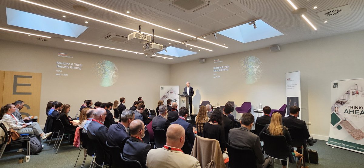 CEPS ThinkTank (@ceps_thinktank) on Twitter photo 🔴 LIVE NOW / Together with <a href="/SPGlobal/">S&P Global</a>, we are pleased to welcome the maritime & trade security briefing today at our premises! The debate will cover, among others:
📌 Trade flows of high priority items
📌 Global cargo risk outlook
📌 Challenges of the maritime and 🔴 LIVE NOW / Together with <a href="/SPGlobal/">S&P Global</a>, we are pleased to welcome the maritime & trade security briefing today at our premises! The debate will cover, among others:
📌 Trade flows of high priority items
📌 Global cargo risk outlook
📌 Challenges of the maritime and
