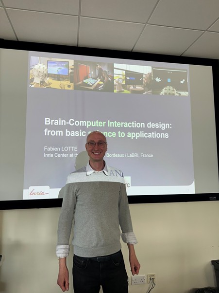 QUB - School of Psychology (@qubpsych) on Twitter photo As part of our ongoing Seminar Series, <a href="/QUBPsych/">QUB - School of Psychology</a> welcomed Dr Fabien Lotte from @universitedebordeaux to give his talk, 'Brain-Computer Interaction Design: From Basic Science to Applications' where he explores the benefits and challenges of BCIs.
#LoveQUB #Neuropsychology As part of our ongoing Seminar Series, <a href="/QUBPsych/">QUB - School of Psychology</a> welcomed Dr Fabien Lotte from @universitedebordeaux to give his talk, 'Brain-Computer Interaction Design: From Basic Science to Applications' where he explores the benefits and challenges of BCIs.
#LoveQUB #Neuropsychology