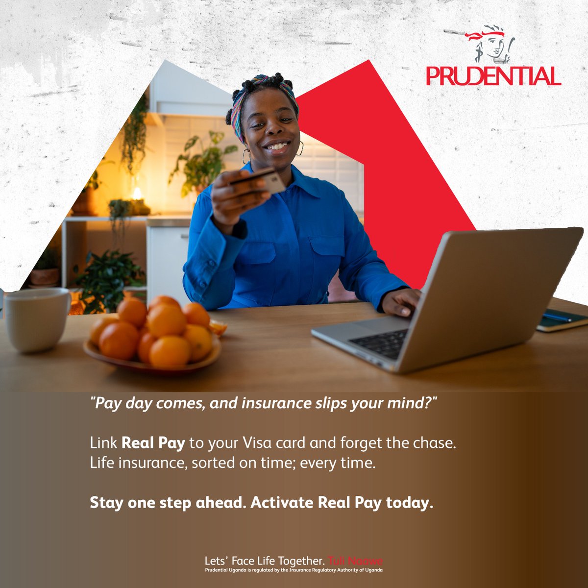 PrudentialUG's tweet image. Pay day comes, and your life insurance policy skips your mind?

Link Real Pay to your Visa card and let it handle the rest. Premiums paid on time, every time—no chasing, no forgetting.

Secure your peace of mind with zero effort.

Stay one step ahead. Activate Real Pay today:…