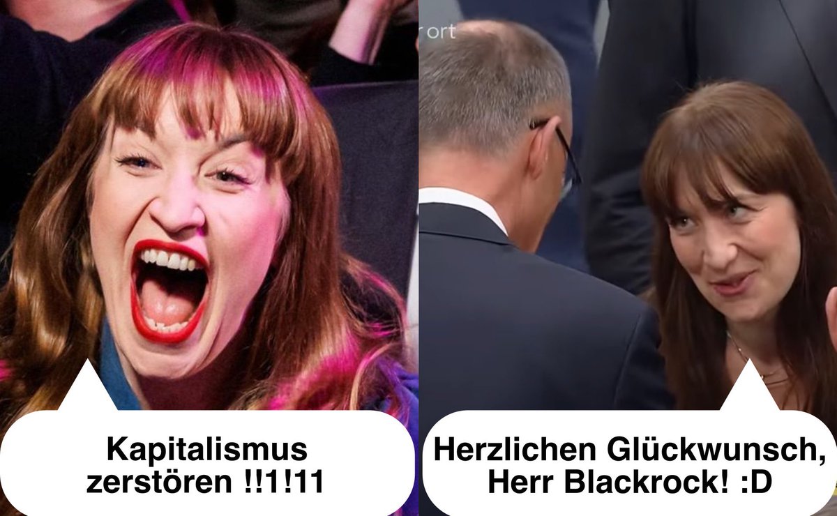 AfD Hannover (@afdhannover) on Twitter photo Die zwei Gesichter der gesichert Linksradikaken
<a href="/HeidiReichinnek/">Heidi Reichinnek</a>,
nur echt mit 120 Augenaufschlägen in der Minute
1. Kapitalismus Zerstörungsmodus
&
2. Heute hab ich Migräne & liebe BlackRock
Deshalb
#nurnochAfD 💙
weil es gut & sicher für Deutschland 🇩🇪 ist Die zwei Gesichter der gesichert Linksradikaken
<a href="/HeidiReichinnek/">Heidi Reichinnek</a>,
nur echt mit 120 Augenaufschlägen in der Minute
1. Kapitalismus Zerstörungsmodus
&
2. Heute hab ich Migräne & liebe BlackRock
Deshalb
#nurnochAfD 💙
weil es gut & sicher für Deutschland 🇩🇪 ist