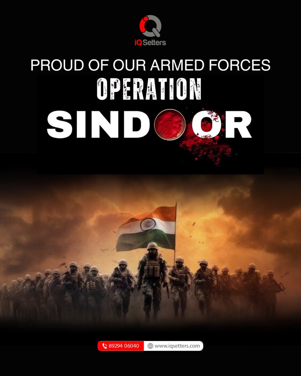 iq_setters's tweet photo. OperationSindoor- India Respond with Strength 🇮🇳. a strategic military strike against nine identified terror bases in Pakistan.
stand against terrorism, underlining India’s commitment to safeguarding its citizens and sovereignty.
#NationalSecurity #OperationSindoor #IndianDefense https://t.co/rFTmsUIdFr