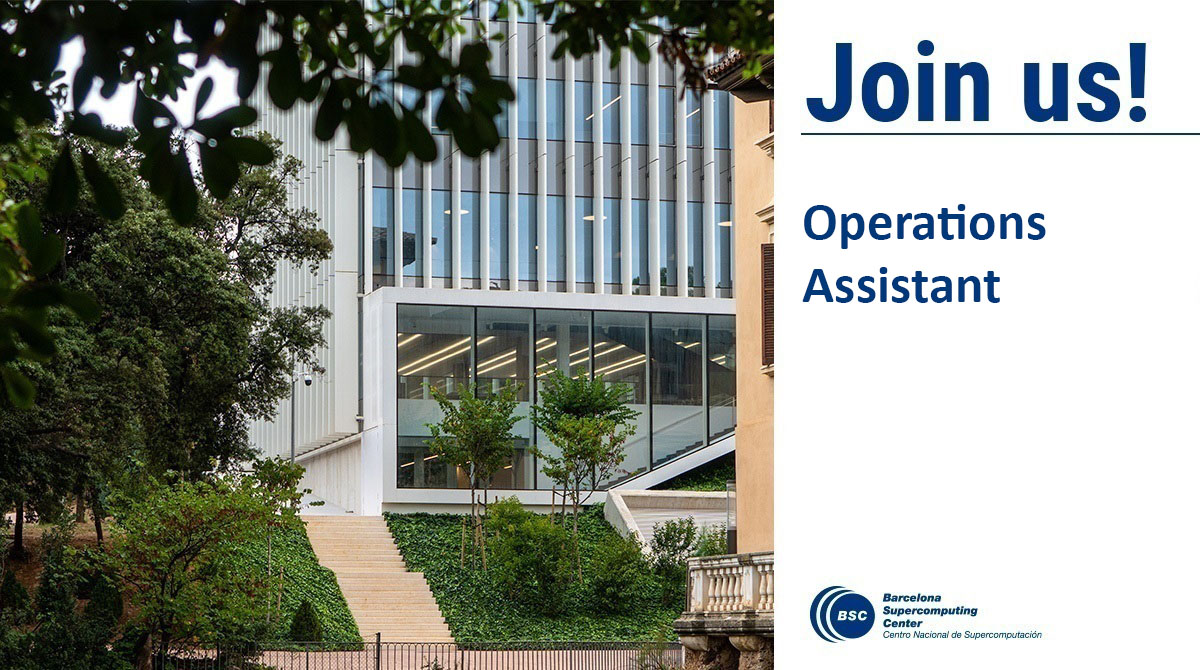 📢 Vacancy: BSC is looking for an Operations Assistant 

➡ bsc.es/ZFb

#job #trabajo #feina