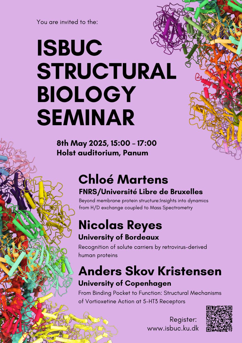 📢LAST DAY TO REGISTER: ISBUC Structural Seminar   

Join us for the ISBUC Structural Seminar this May and explore cutting-edge integrative structural biology research with talks!  

🗓️ May 8 | 15:00-17:00 
🍕 Beer &amp; pizza to follow!
Register now at 🔗 isbuc.ku.dk/isbuc-structur…