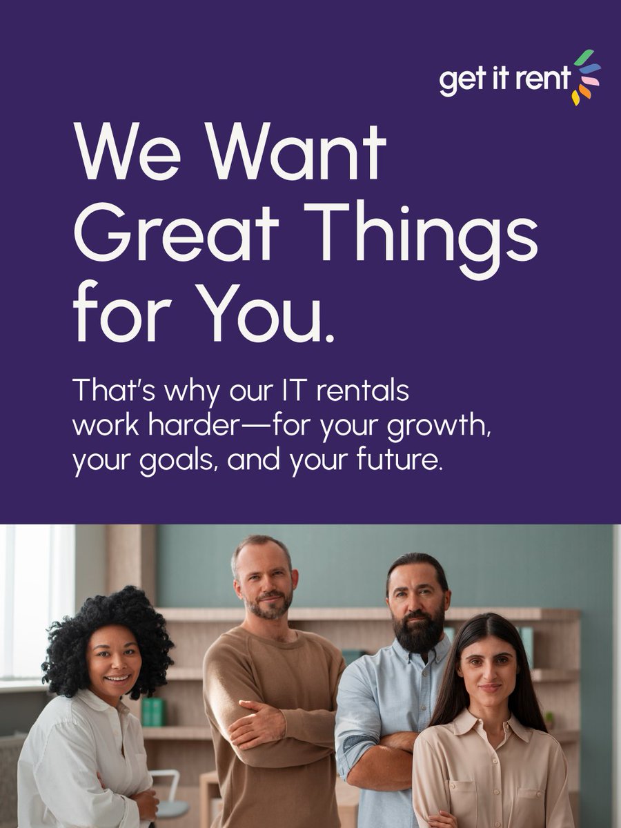 rent_get's tweet image. We don’t just rent IT gear—we help you scale smarter.
🔹 No capital lock-ins
🔹 No breakdown worries
🔹 Easy upgrades

Grow without limits. Get It Rent is your tech partner for a future-ready IT ecosystem. Let’s connect.
#GetItRent #RentToGrow #ZeroDowntime