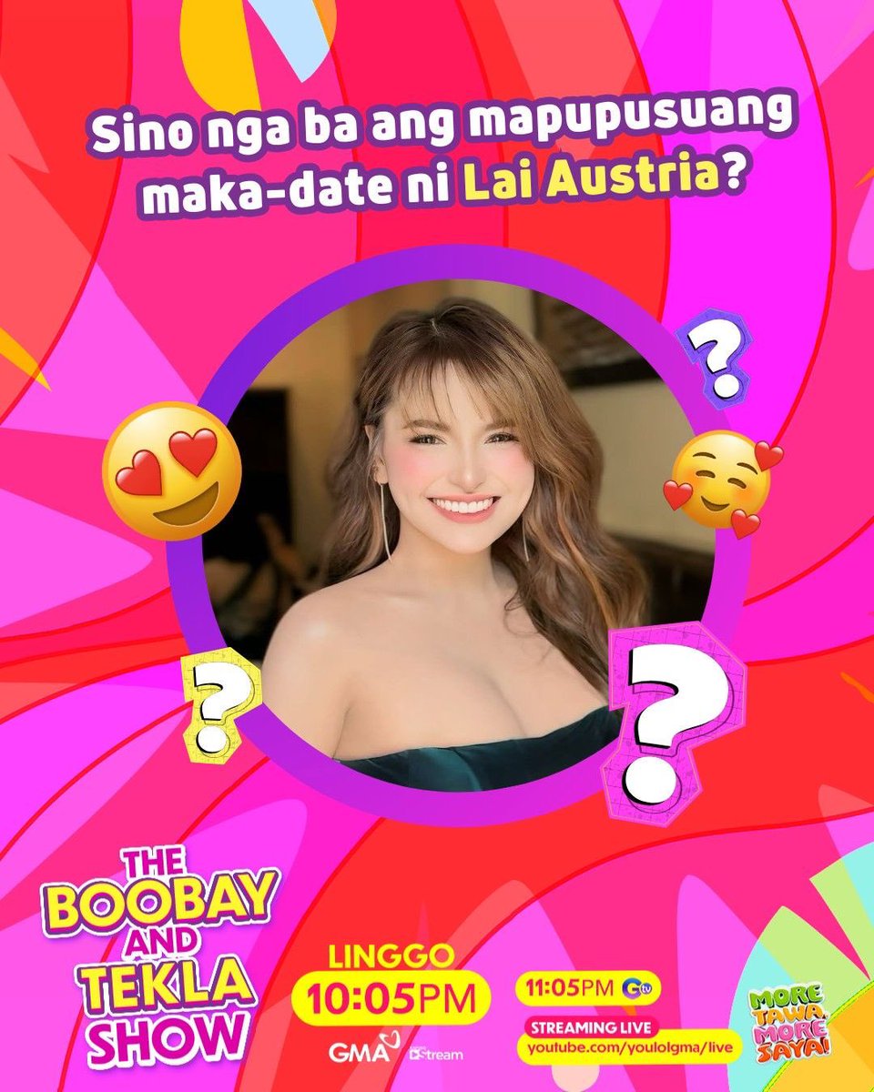 nitzcape's tweet image. She’s ready for a hot and steaming LOVE! 👀❤️‍🔥

Abangan ang viral sensation and sexy content creator na si Lai Austria sa #TBATS this Sunday!

Chumika at tumawa na with Boobay and Tekla sa GMA #MoreTawaMoreSaya this May 11, 10:05 PM! 😉💋