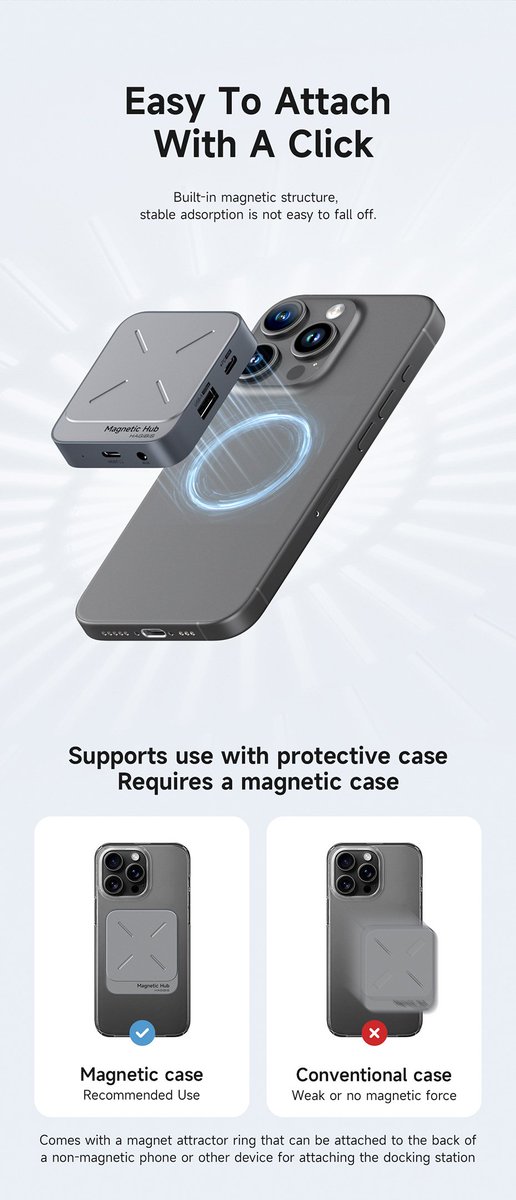 cleanse29's tweet image. Hagibis Magnetic USB C Hub Type-C Multiport Adapter Docking Station 4K HDMI 100W PD For Macbook iPhone 16/15 Pro Thunderbolt 4
Click &amp;amp; buy :
s.click.aliexpress.com/e/_oEHmYdV

#iPhoneAdapter, #MagneticUSBCAdapter, #iPhone15Adapter