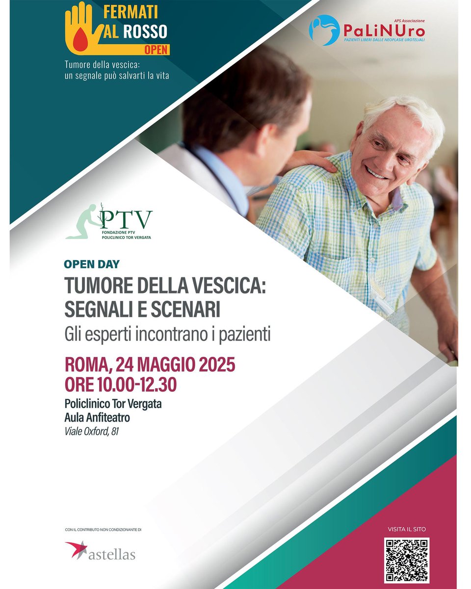 Policlinico Tor Vergata (@ptvonline2001) on Twitter photo Save the date! 24 maggio 2025
OPEN DAY
Tumore della Vescica: segnali e scenari
Gli esperti incontrano i pazienti.
10.00 - 12.30
Aula Anfiteatro Giubileo 2000
#ptv #policlinicotrovergata #ptvonline #torvergata #utv #uniroma2 #unitororvergata <a href="/unitorvergata/">Università di Roma Tor Vergata</a> Save the date! 24 maggio 2025
OPEN DAY
Tumore della Vescica: segnali e scenari
Gli esperti incontrano i pazienti.
10.00 - 12.30
Aula Anfiteatro Giubileo 2000
#ptv #policlinicotrovergata #ptvonline #torvergata #utv #uniroma2 #unitororvergata <a href="/unitorvergata/">Università di Roma Tor Vergata</a>