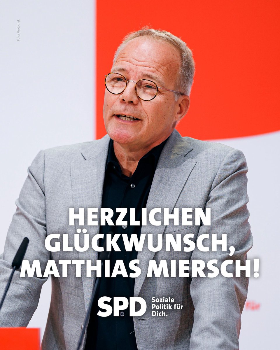 seeheimer's tweet image. Herzlichen Glückwunsch zur Wahl zum Fraktionsvorsitzenden, Matthias Miersch! Wir alle wissen, dass die kommenden Jahre entscheidend für Deutschland sein werden. Daher brauchen wir auch in der Fraktion eine gute Führung. Du warst uns zuvor schon ein verlässlicher Partner als…