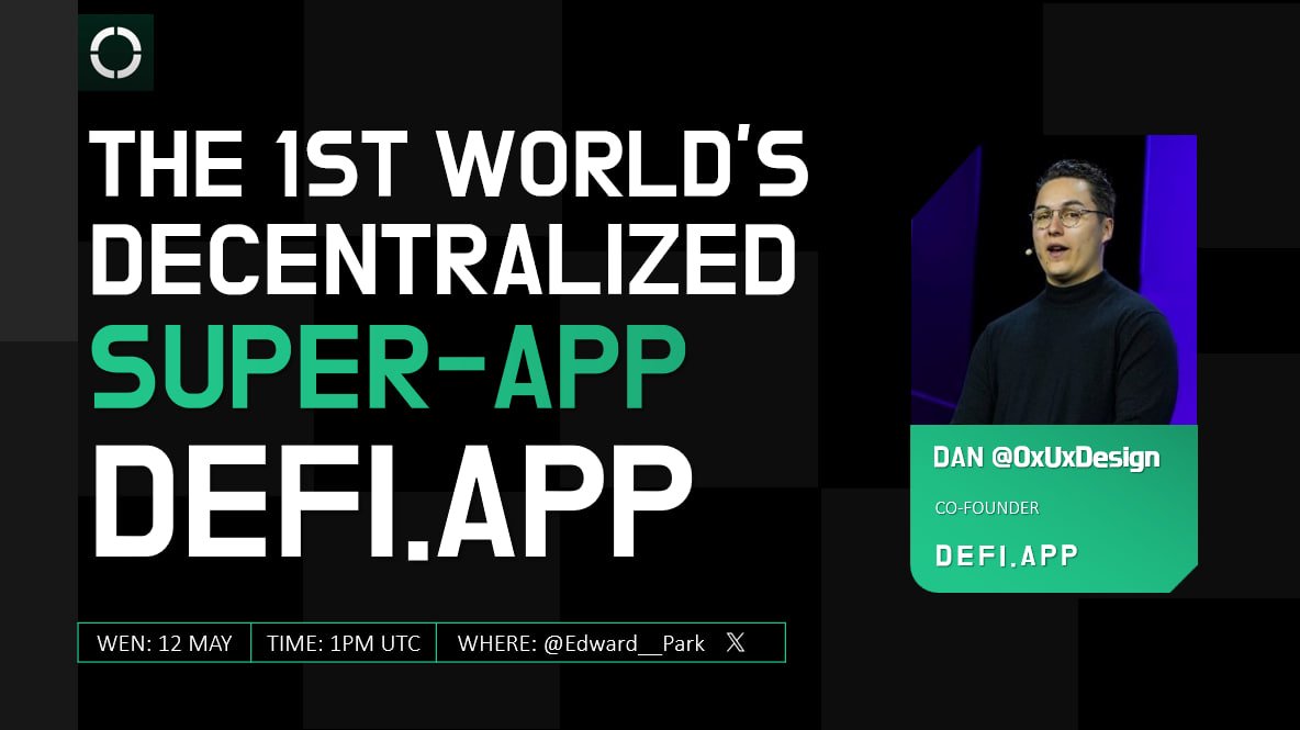 Edward__Park's tweet image. 📝 [AMA]  Calling all degen grandmas from Defiapp

- Wen: May 12th , 1PM in UTC
- Link: x.com/i/spaces/1yoKM…
- Guest: DAN cofounder of Defiapp

Have a alpha time with the world's first decentralized Superapp = Defiapp

What happens when your XP in Degen Arena is maxed out? Can