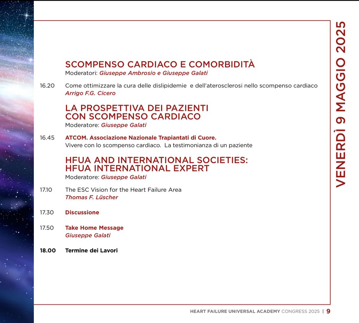 GiuseppeGalati_'s tweet photo. @_anmco @SIC_CARDIOLOGIA @Unibo @UNI_FIRENZE @MyUniSR @unimib @LaStatale @MondaEmanuele @FeliceGragnano @Filippatos - #HF & #Cardiomyopathies (#DCM, #HCM, #Amyloidosis, #Fabry)
- HF & #CaReMe or #CaReMeLO area: #Semaglutide & #Tirzepatide
#9th May
- #InterventionalProcedures, #Devices & #CardiacSurgery in #HF
- #Imaging in #HeartFailure (#Echo, #CT, #CMR)
- #AdvancedHF, #VAD & #HeartTx https://t.co/4Vb3JsNMYy