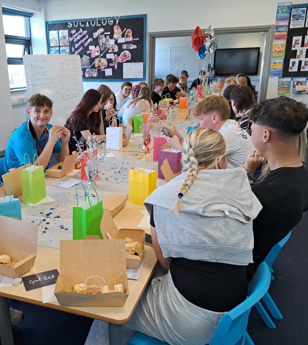KHCA6thForm's tweet photo. A huge thank you to everyone who came along to our year 13 afternoon tea – what a brilliant way to unwind together and take a well-deserved break before the exams.

The room was full of chatter, laughter, freshly baked goodies and a wellbeing bag.

#6thform #alevels #afternoontea https://t.co/c7p57wXFln