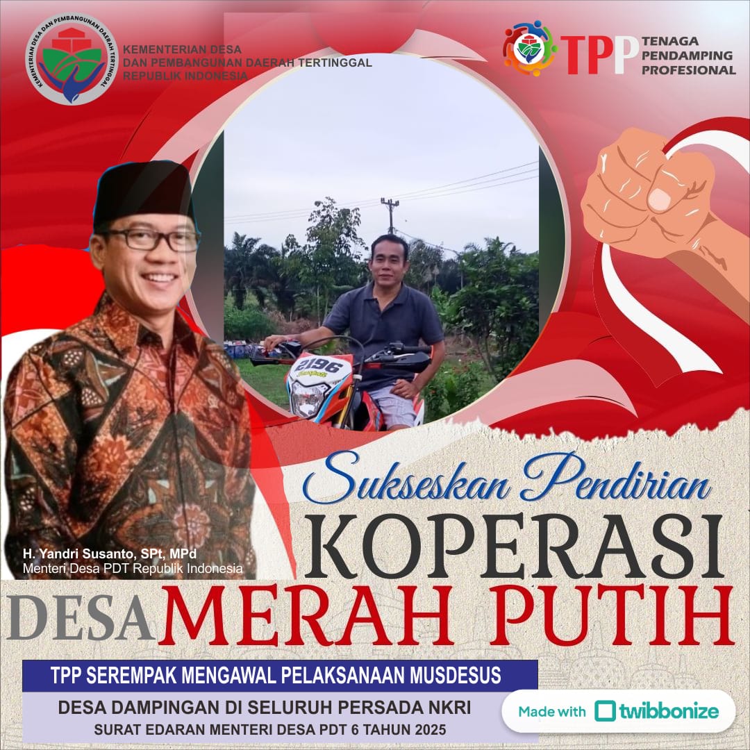 HasbiRg's tweet photo. Sukseskan Surat Edaran Menteri Desa PDT NO 6 Tahun 2025
#MusdesusKDMP
#TPPBersamaMenteriDesa
@prabowo
@YandriSusanto27
@ArizaPatria
@taufikmadjid71
@kemendespdt
@bpsdmkemendesa https://t.co/Jqx4iThnXm