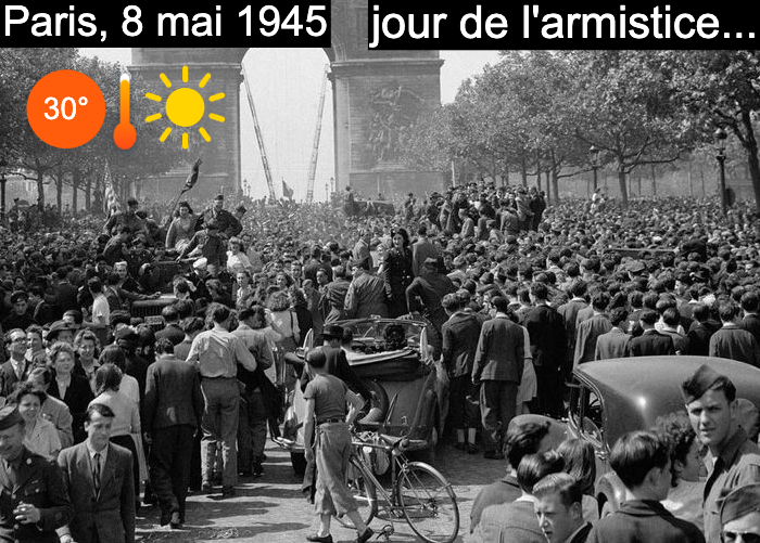 Peu de gens le savent, mais le jour de la signature de l’armistice du 8 mai 1945 (fin de la Seconde Guerre mondiale) a été particulièrement chaud. Notre article du jour >>> meteo-villes.com/actualites/la-…