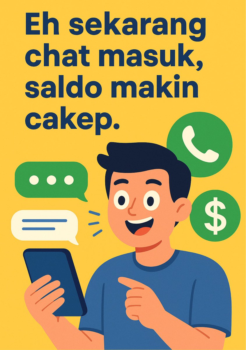Kuotajadicuan's tweet photo. Cuma modal WhatsApp &amp; Telegram, bisa jualan cuan tiap hari! 💬💸
Gak perlu stok, gak perlu ribet.
Mau tau caranya? Klik link bio! 🔥
#CuanDariHP #JualanOnline #KerjaCerdas https://t.co/8XAdbL6ACF