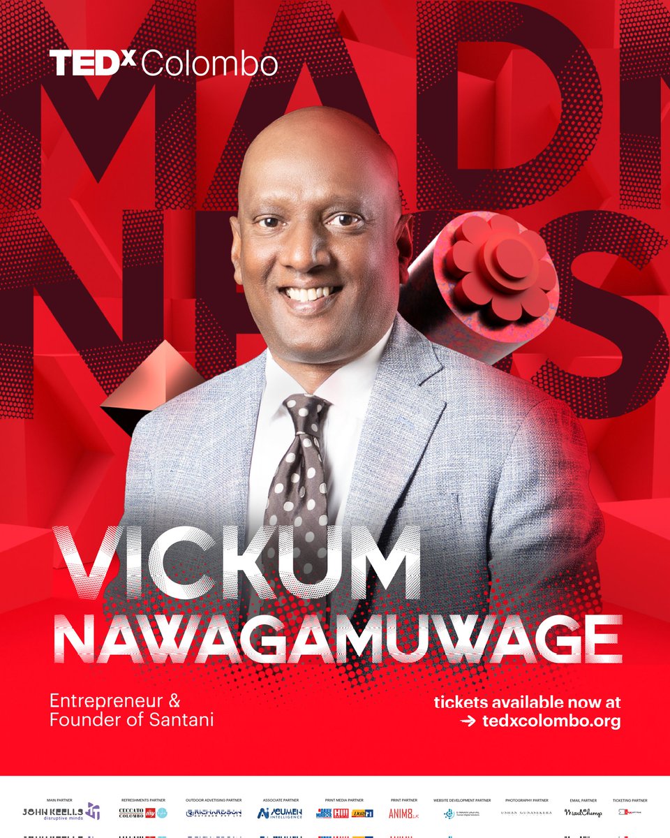 Vickum Nawagamuwage is the founder of Santani, a globally acclaimed wellness resort recognized by Time, Vogue, Forbes, Conde Nast Traveler, and Tatler. 

Tickets now available at tedxcolombo.org

#TEDxColombo2025 #TEDxColombo #MADness