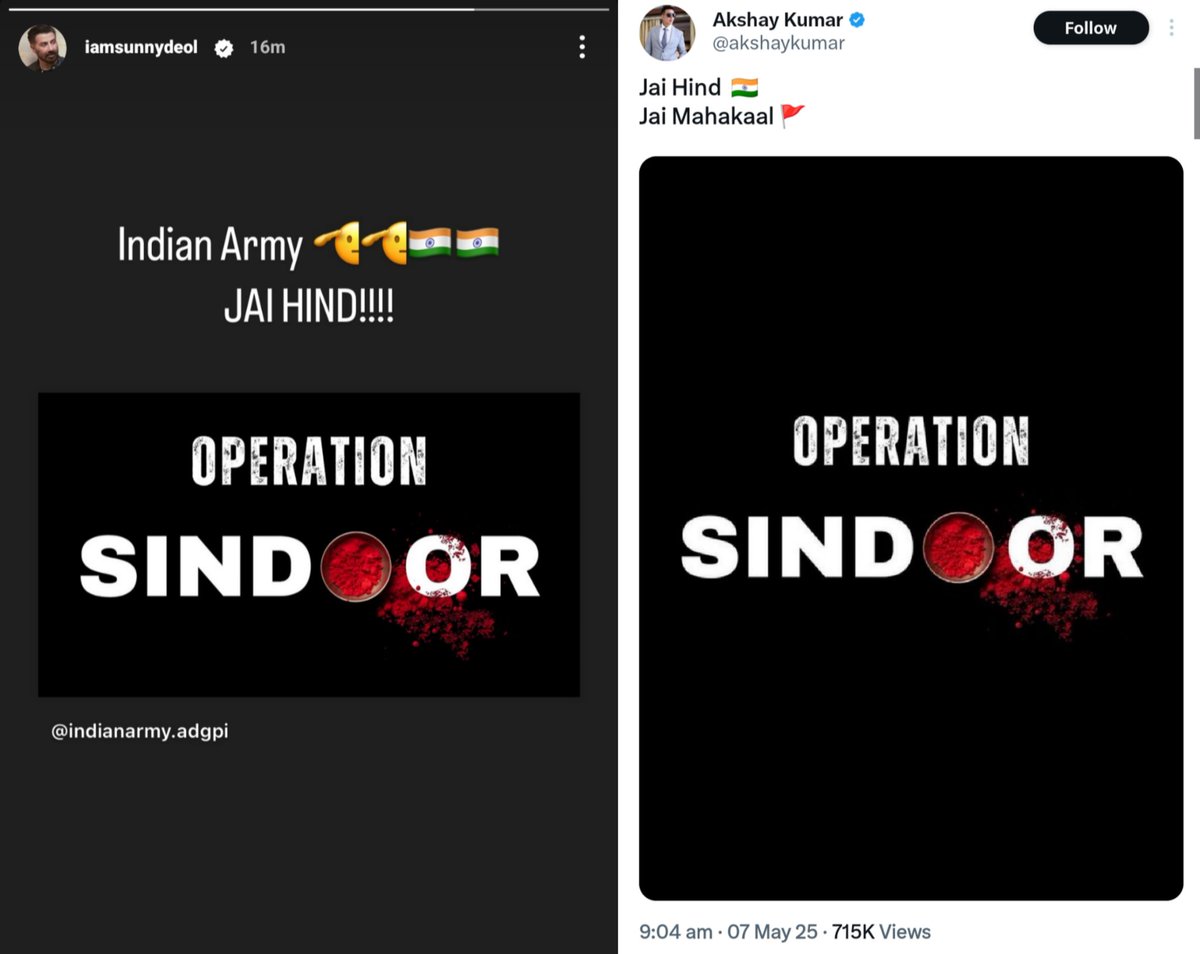 Apart from Akshay Kumar &amp; Sunny Deol, no other Bollywoodiya has spoken about Operation Sindoor

#OperationSindoor #IndiaPakistanWar
